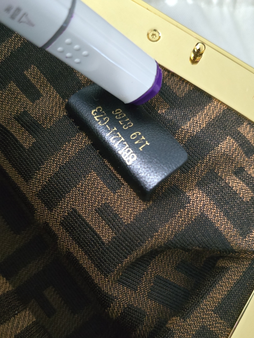 Fenti First Clutch Leather Top-Handle Crossbody Bag - Picture 7 of 9